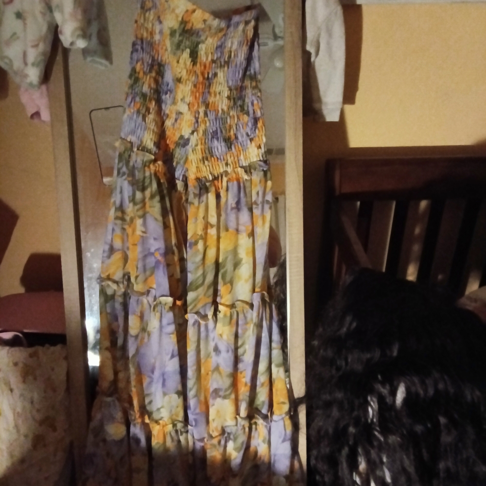 Banjul Floral Pantsuit - Yellow and Purple